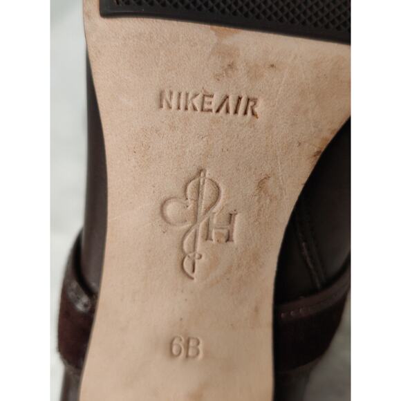 Brown leather Cole Haan Heeled strapped Booties Sz 6 - Picture 10 of 10